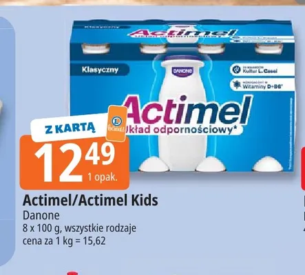 Napój jogurtowy Danone Actimel 8-pak promocja w Leclerc