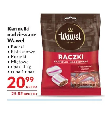 Karmelki nadziewane Kukułki Wawel promocja w Makro
