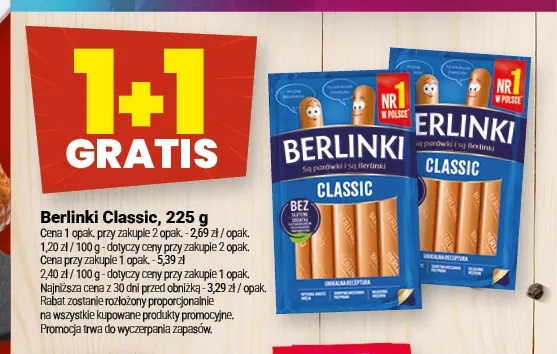 Parówki Berlinki Classic promocja w Twój Market