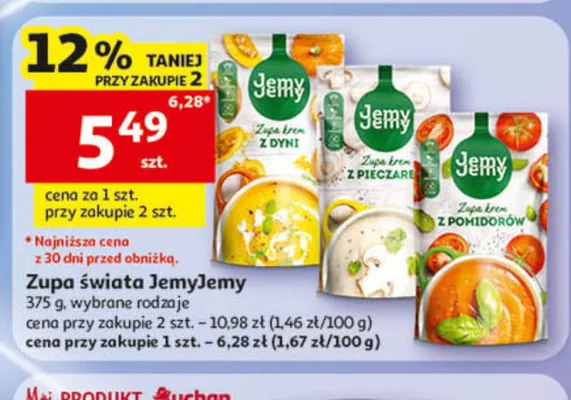 Zupa krem z pomidorów JemyJemy promocja w Auchan