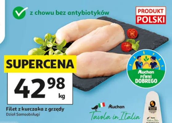Filet z kurczaka z grzędy promocja w Auchan