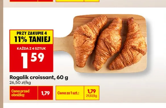 Rogalik croissant promocja w Biedronka