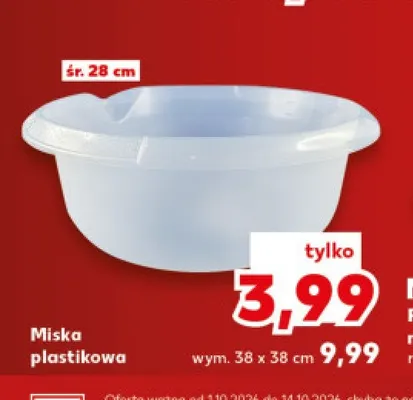 Miska plastikowa śr. 28 cm promocja w Kaufland