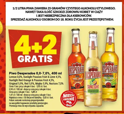 Piwo bezalkoholowe Desperados Lemon promocja w Twój Market