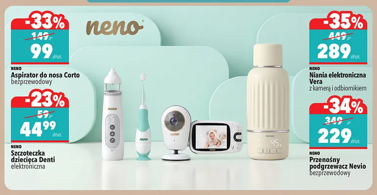 Niania elektroniczna Vera z kamerą i odbiornikiem Neno promocja w Biedronka