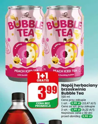 Napój herbaciany brzoskwinia Bubble Tea Madam Hong promocja w Dino