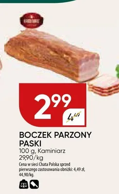 Boczek parzony paski Kaminiarz promocja w Chata Polska