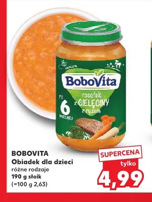 Obiadek dla dzieci BoboVita promocja w Kaufland