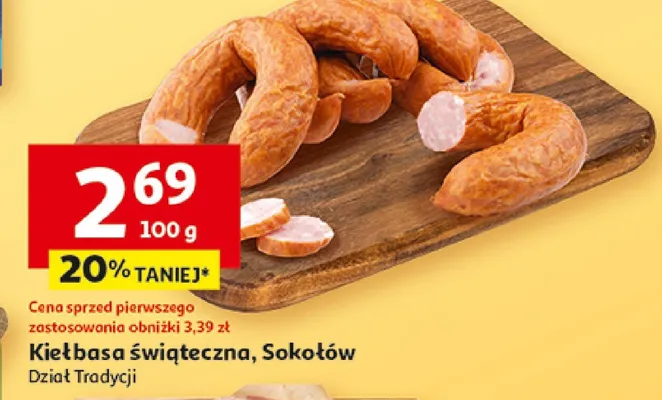 Kiełbasa świąteczna promocja w Auchan