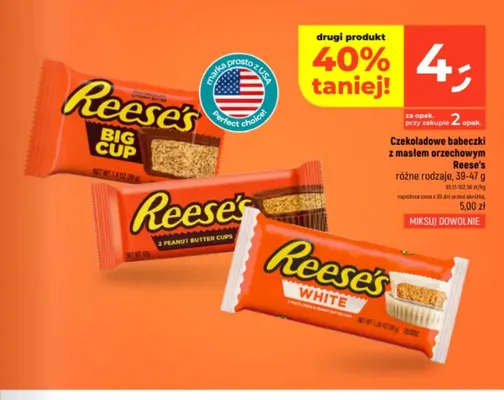 Czekoladowe babeczki z masłem orzechowym Reese's 2 Peanut Butter Cups promocja w Dealz