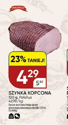 Szynka kopcona Polonus promocja w Chata Polska
