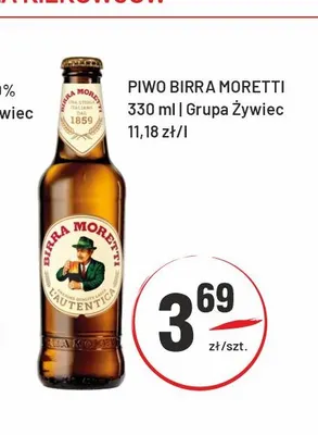 Piwo Birra Moretti promocja w Sedal