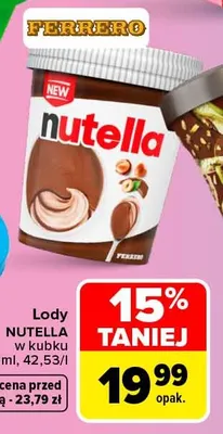 Lody Nutella w kubku promocja w Carrefour Market