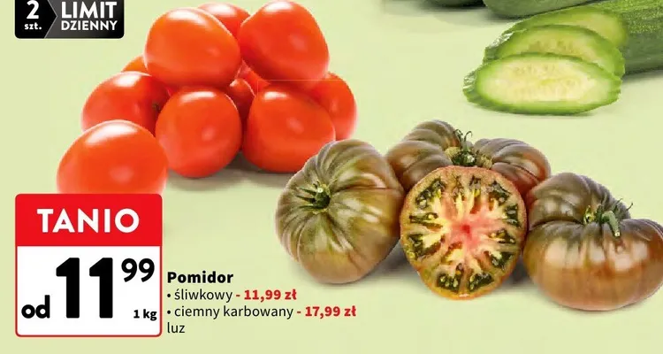 Pomidor śliwkowy luz promocja w Intermarche