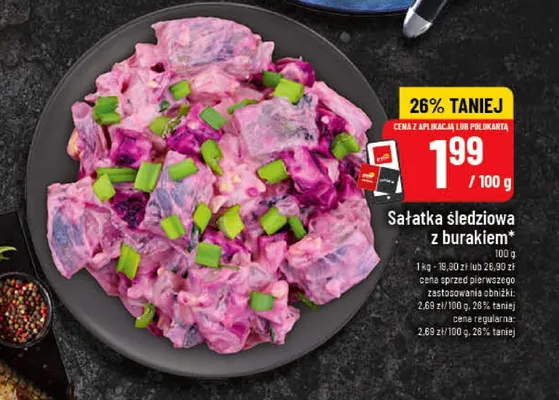 Sałatka śledziowa z burakiem promocja w POLOmarket