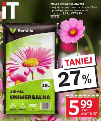 Ziemia uniwersalna Vertillo 20L promocja w Selgros