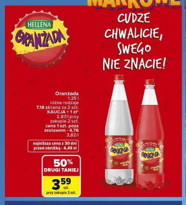 Oranżada Hellena biała promocja w Carrefour