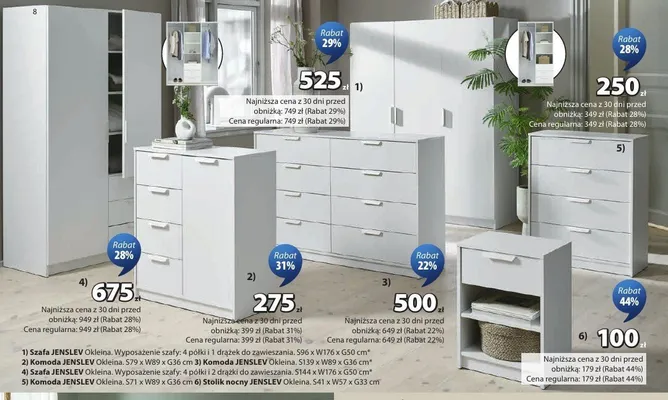 Stolik nocny JENSLEV promocja w Jysk