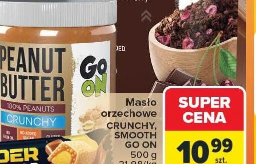 Masło orzechowe Peanut Butter smooth Go On promocja w Carrefour