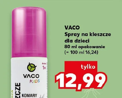 Spray na kleszcze dla dzieci Vaco Kids 2w1 promocja w Kaufland