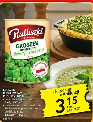 Groszek konserwowy Pudliszki promocja w Selgros