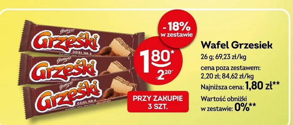 Wafel Grzesiek promocja w Żabka