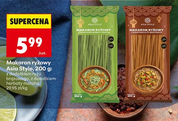 Makaron ryżowy Asia Style z dodatkiem ryżu brązowego promocja w Biedronka