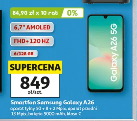 Smartfon Samsung Galaxy A26 promocja w Auchan