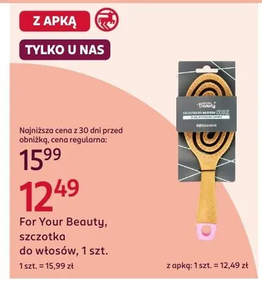 Szczotka do włosów For Your Beauty promocja w Rossmann