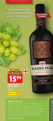 Wino czerwone Kazbek Peak Red promocja w Biedronka