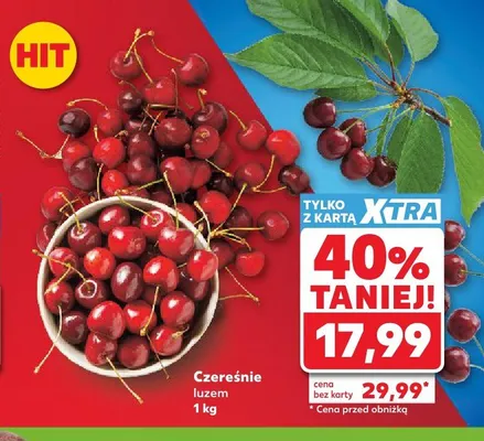 Czereśnie luzem promocja w Kaufland