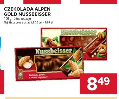 Czekolada Alpen Gold Nussbeisser promocja w Stokrotka