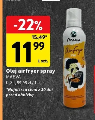 Olej Maeva Airfryer spray promocja w Intermarche