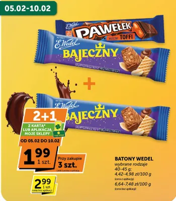 Baton WEDEL Pawełek mleczny toffi promocja w Euro Sklep