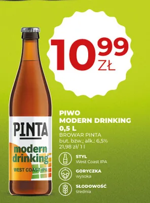 Piwo Pinta Modern Drinking promocja w Duży Ben