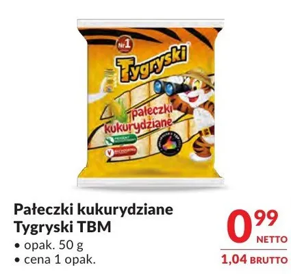Pałeczki kukurydziane Tygryski TBM promocja w Makro