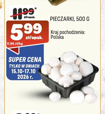 Pieczarki promocja w Społem Praga