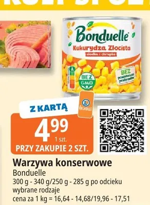 Warzywa konserwowe Bonduelle promocja w Leclerc
