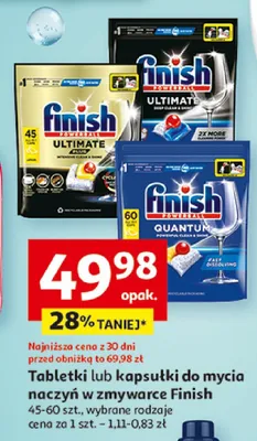 Tabletki lub kapsułki do mycia naczyń w zmywarce Finish promocja w Auchan