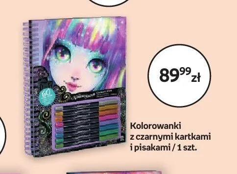 Kolorowanka z czarnymi kartkami i pisakami promocja w Empik