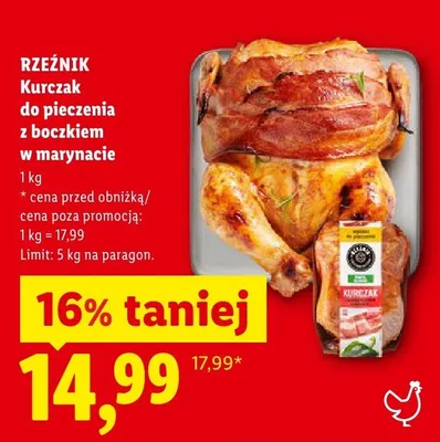 Kurczak do pieczenia z boczkiem w marynacie Rzeźnik promocja w Lidl