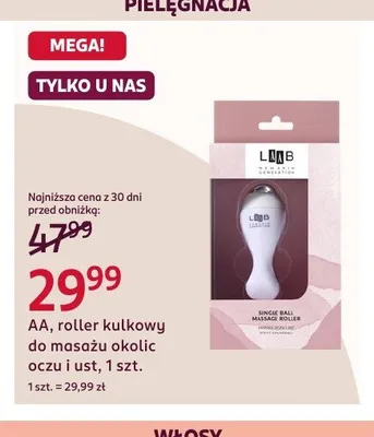 Roller kulkowy do masażu okolic oczu i ust AA Lab New Skin Generation promocja w Rossmann