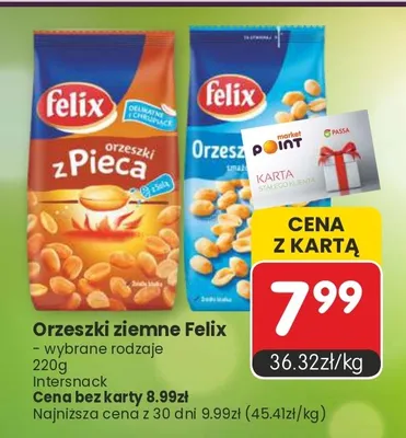 Orzeszki ziemne Felix smażone promocja w Market Point