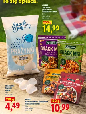 Supersnack Mix przekąskowe mieszanki orzechów z jagodami goji Alesto promocja w Lidl