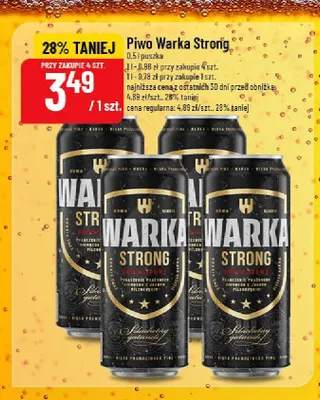 Piwo Warka Strong promocja w POLOmarket