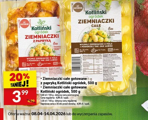 Ziemniaczki całe gotowane Kotliński ogródek promocja w Twój Market
