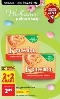 Margaryna Kasia najlepsza do pieczenia i smażenia promocja w Biedronka