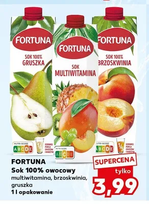 Sok 100% owocowy Fortuna gruszka promocja w Kaufland
