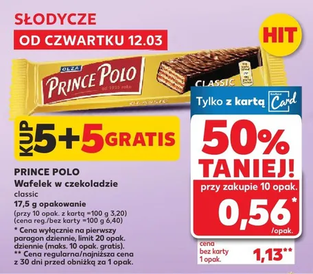 Wafelek w czekoladzie classic promocja w Kaufland