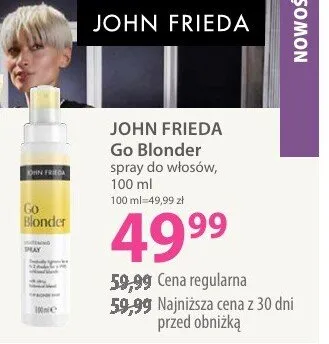 Spray do włosów Go Blonder John Frieda promocja w Hebe